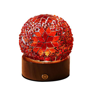 Lámpara de Noche Romántica de Vidrio Estilo Bohemio Retro Mosaico de 8CM - Product Image 1
