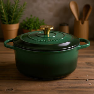 Pot à rôtir Kuchenprofi Provence 24 cm en fonte avec couvercle pour utilisation au four - Product Image 3