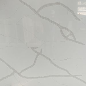 Luxury Calacatta White Quartz Slabs with Thick Veins for Kitchen Island and Countertops Wholesale - Product Image 2