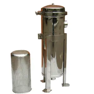 Stainless Steel SS304/316L 40inch 2#Single Bag Filter Element Security Purification Filtration Housing For Water RO System