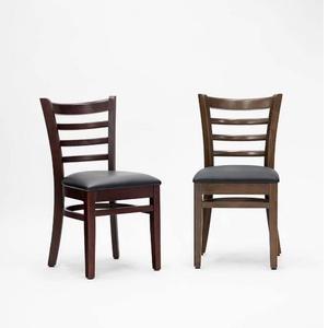 Silla de comedor de madera para restaurante moderno de grado americano de comida rápida gratis - Product Image 1