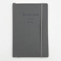 Carnet personnalisé en cuir PU rigide avec élastique et porte-stylo, pour liste de choses à faire, agenda, journal vierge, cadeau pour le bureau, l'école ou les affaires
