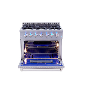 Heavy Duty Bắc Mỹ Series 36 Inch Lý Tưởng Bếp Gas Lò Với 6 Top Burner - Product Image 6