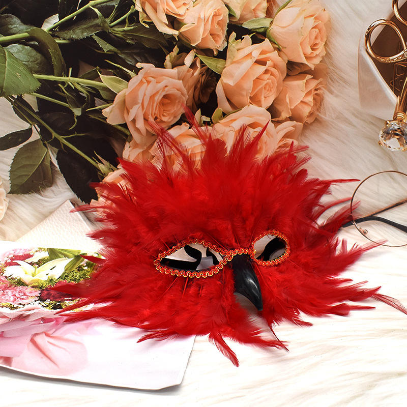 New Party Brazil Carnival Feather Long-Beak Eagle Feather Mask Carnival Costume Ball Halloween Various Party Dress up Props