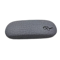 Grande boîte à lunettes personnalisée avec logo imprimé, étui classique en métal pour hommes et femmes, présentoir optique pour lunettes