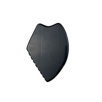 Outil de massage facial en obsidienne noire naturelle pour le lifting de la peau, anti-âge, grattage corporel, planche Gua Sha