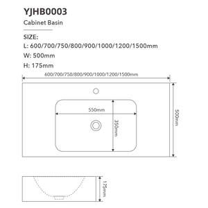 Vasque de salle de bain en pierre frittée OEM avec rebord fin, lavabo intégré sur comptoir, vasque monobloc pour armoire, pour <span class=keywords><strong>la</strong></span> vente en gros - Product Image 3