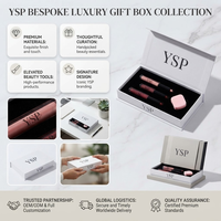 Ensemble d'emballages de maquillage blancs de luxe sur mesure, boîte rigide pliable à fermeture magnétique avec insert personnalisé