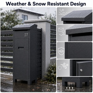 Boîte à colis nordique à livraison par l'avant et récupération par l'arrière en acier galvanisé pour clôture ou portail extérieur - Product Image 3