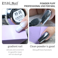 ZYZC – éponge triangulaire violette pour ongles, ensemble de 10 pièces, houppette à poudre, haute élasticité, flexible, usage professionnel pour la manucure
