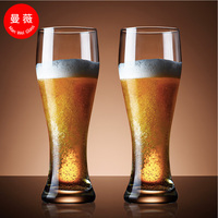 Vente en gros de mugs à bière classiques en verre soufflé à la main avec logo personnalisé, verres à bière Stout avec poignée