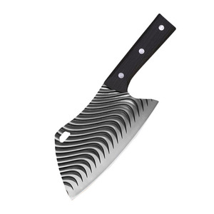 Cuchillo de cocina de acero inoxidable Yangjiang, rebanador ultrarrápido para cortar carne, línea ondulada, patrón de escamas de pescado, para chefs domésticos - Product Image 5