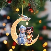 Nouveau Nezha 2 Game Acrylic Creative Design Mobile Phone Lanyard Chain Cute Keychain Pendant Children Gift