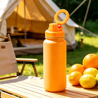 Bouteille d'eau sport isotherme de 32 oz avec couvercle magnétique, gourde isotherme en acier inoxydable pour la salle de sport, la course à pied, le cyclisme et l'entraînement