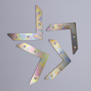 Color Plated Iron Angle Bracket Four Hole Right Angle Piece For Picture <b>Frame</b> Hardware Accessory Durable Metal Corner Bracket - Product Image 1