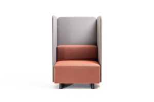 <b>Modern</b> Dual Modular Office <b>Sofa</b> Single Seater Acoustic Pod Fabric Cover Fully Upholstered Acoustic Home Office Living Room - Product Image 2