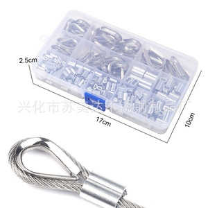 Kit d'assortiment de douilles et de manchons de sertissage pour câbles en acier inoxydable, pour la mise en rigging de câbles de M1.2 à M5 - Product Image 4
