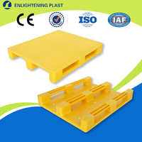 Palettes en plastique industrielles standard en gros 1200x1300mm, palettes en plastique plates de style Sunner pour l'entreposage