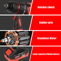 Outil à percussion à vitesse variable perceuse à main sans fil OEM ensemble de perceuse électrique moteur sans balai personnalisable LDD04-H de puissance à batterie élevée
