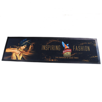 Vente en gros en promotion, tapis anti-dérapant en bande de caoutchouc avec impression de logo personnalisé, tapis anti-déversement, tapis de service promotionnel, tapis de bière en bande de caoutchouc