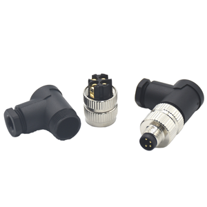 En stock – Adaptateur de bus industriel à angle droit 4 broches, boîtier métallique robuste, connecteur enfichable M12 6GK1905-0EA10 - Product Image 1
