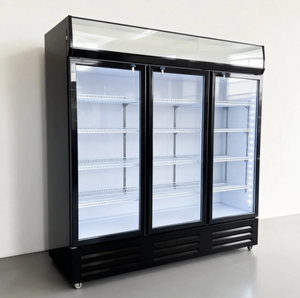 Enfriador de Aire para Tiendas de Conveniencia, Enfriador Vertical de Bebidas para Supermercados, Refrigerador Comercial con Puerta de Vidrio y Control LED - Product Image 3