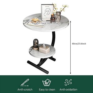 Mini coffee <b>table</b>, living room <b>sofa</b> side <b>table</b>, simple and creative floor decoration, multi-functional minimalist double-layer - Product Image 4
