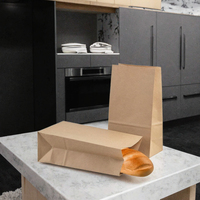 Sacs en papier kraft de qualité alimentaire, recyclables, pour épicerie, pain, sandwichs, pizzas, sushis, impression de logo personnalisée