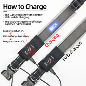 Venta al por mayor de fábrica, aplicación de control de teléfonos inteligentes, tecnología para mascotas, <span class=keywords><strong>collar</strong></span> luminoso para pasear al perro por la noche - Product Image 3