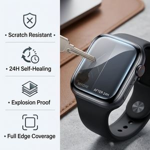 Film en hydrogel souple OEM EPU pour Apple Watch SE 4, protection d'écran HD transparente anti-rayures, couverture intégrale, film pour montre intelligente - Product Image 2
