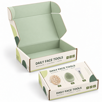 Boîtes d'expédition en carton ondulé sur mesure, imprimées couleur intérieur et extérieur, avec cartes d'insertion personnalisées pour boîte de découverte d'outils de beauté manuels