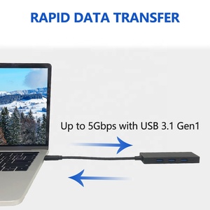 المحمولة 4 منافذ تتجاوز البيانات 3.0 4 في 1 USB نوع C محول محور لجهاز كمبيوتر ماك بوك - Product Image 3