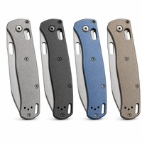Plaquettes de couteau en titane personnalisées, directement de l'usine, avec grip texturé, pour remplacement sur couteaux pliants EDC
