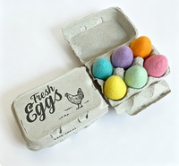 Œufs de Pâques en feutre de laine couleur unie avec carton à œufs en papier, œufs en feutre pastel macaron pour le jeu de la chasse aux œufs de Pâques et garnitures de paniers