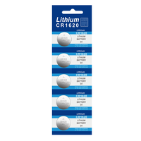 Pile bouton au lithium CR1620 certifiée CE et RoHS, sans mercure, 3V, pour télécommandes et appareils électroniques grand public