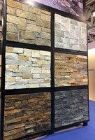 En gros Pas Cher Naturel Feuille de Mur de Pierre De Culture de Ciment Prix De Placage