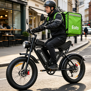 52V40Ah Two Batteries Dual Motor Mtb Electric Bike Full Suspension Fat Tire E Bike Hydraulic Brake Ebike For Takeaway Delivery - Product Image 1