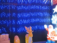 Rideau lumineux LED en PVC transparent 220V IP44 avec télécommande, étanche, éclairage décoratif blanc