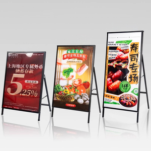 Nhà sản xuất cung cấp hộp đèn thủy tinh quảng cáo LED nhà hàng Bảng menu tầng thường vụ chiếu sáng Áp phích Bảng hiển thị - Product Image 1