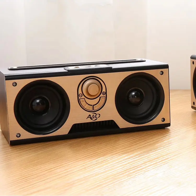 Speaker Nirkabel Bluetooth Retro, Pengeras Suara Bluetooth Kayu Retro Mode Lama