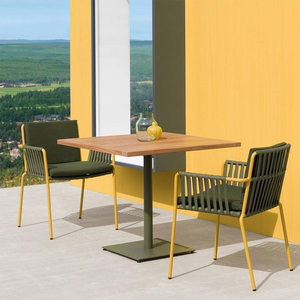 Chaises d'extérieur en aluminium tressé de style nordique, imperméables et résistantes aux rayons du soleil, tables et chaises de jardin, ensemble de meubles de patio, fabrication - Product Image 3