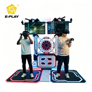 เครื่องเกมอาร์เคด Eplay <span class=keywords><strong>VR</strong></span> 9D รุ่นปี 2027 ทำจากไฟเบอร์กลาสและโลหะ เครื่องจำลองการยิงปืนเสมือนจริงแบบสองคนเล่น 12D ปืนยิงในร่ม - Product Image 2