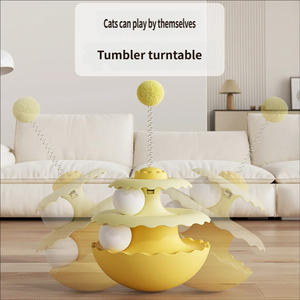 ของเล่นแมว แก้เบื่อ คลายเครียด กระตุ้นพลังงาน ลูกบอลหมุนสำหรับลูกแมว - Product Image 3