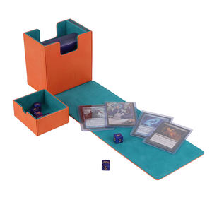 100 עור pu הסיטונאי + כרטיסים להעיף מגש כרטיס משחק קוביות קוביות mtg מארז אחסון cg במקרה - Product Image 6