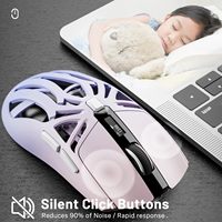 Mouse Gaming Nirkabel RS8 untuk PC/Laptop/Mac YPE-C+2.4G+BT Triple Mode RGB Optical Gaming Mouse