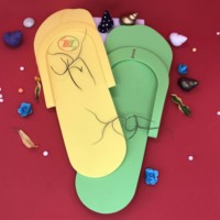 Tongs en caoutchouc unisexe bon marché, vente en gros, pantoufles en mousse Eva jetables pour Salon de manucure et SPA de jour
