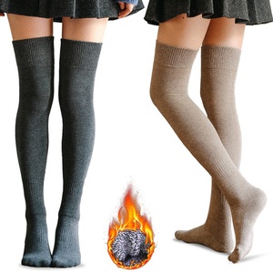 <span class=keywords><strong>Calze</strong></span> Lunghe Invernali in Spugna Spessa, Taglia Grande, Termiche, Sopra il Ginocchio, per Donna - Product Image 1