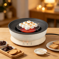 Brasero électrique infrarouge sans fumée 1600W, chauffage multifonctionnel, cuisinière pour vin chaud, cuisson des guimauves, préparation du thé, OEM