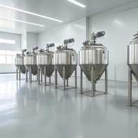 Cuve de Fermentation de Bière de Qualité Supérieure 10HL, Capacité Extensible 2000-3000L, à Double Enveloppe, Refroidissement par Pression, pour Brassage