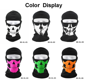 Vente en gros cagoule personnalisée en coton stéréoscopique anti-décoloration masque de crâne d'halloween respirant sueur pull bonnet chapeaux - Product Image 2